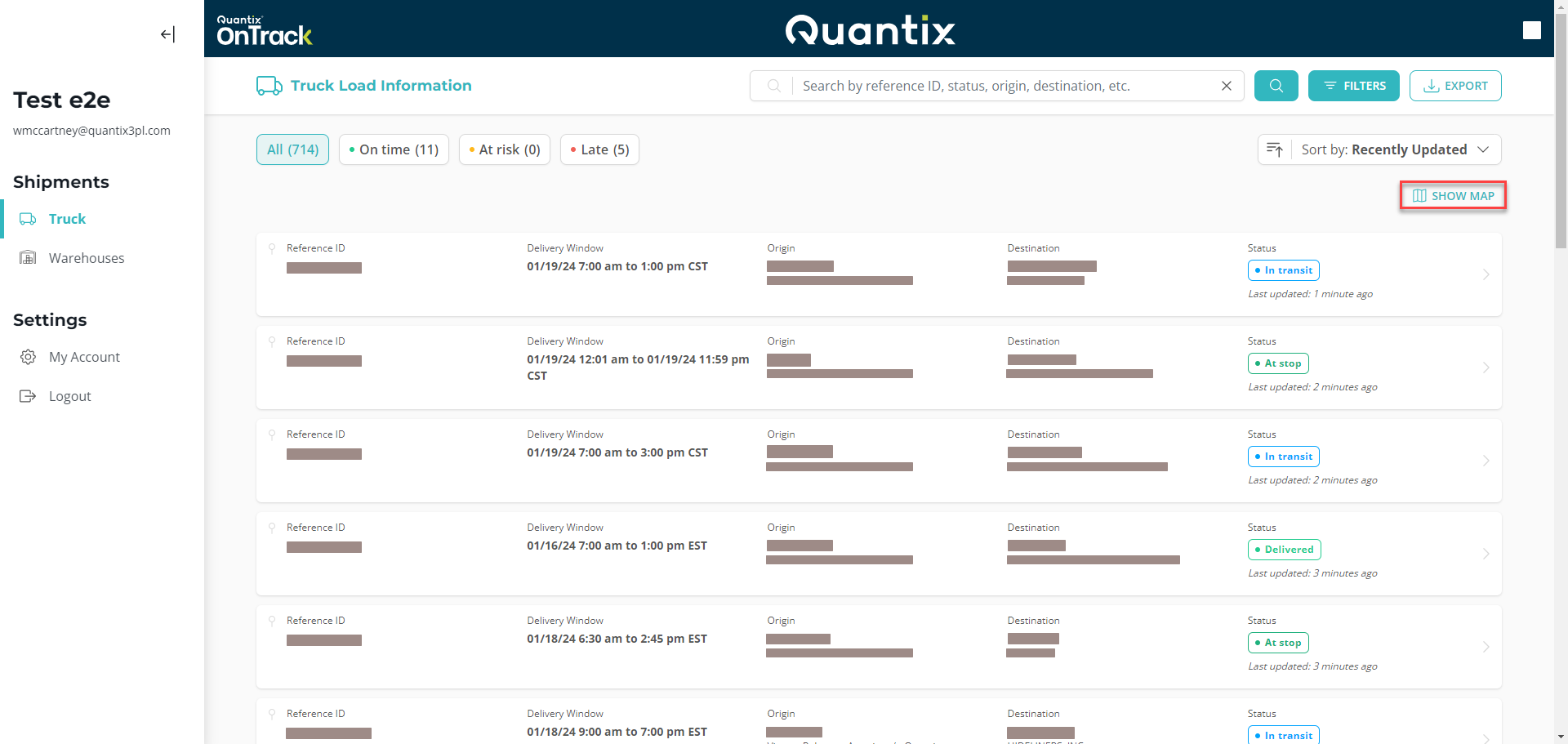 Show Map button example