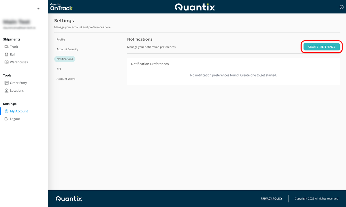 Create notification screen example