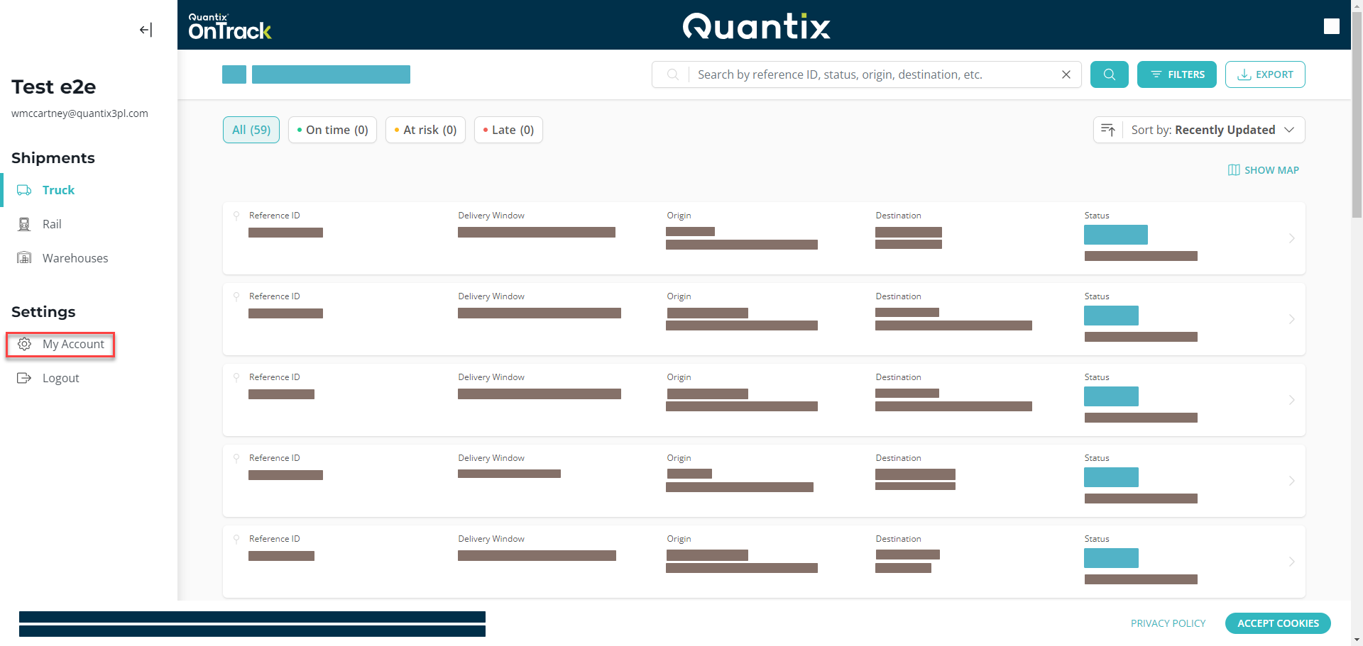 Password change success message