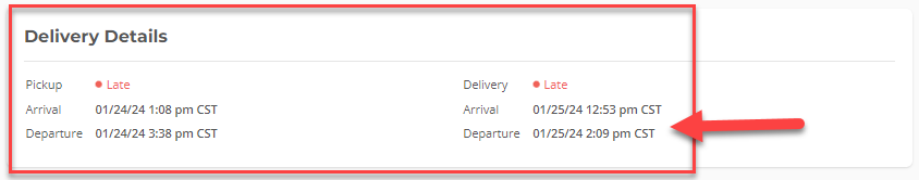 Shipment reference and equipment details